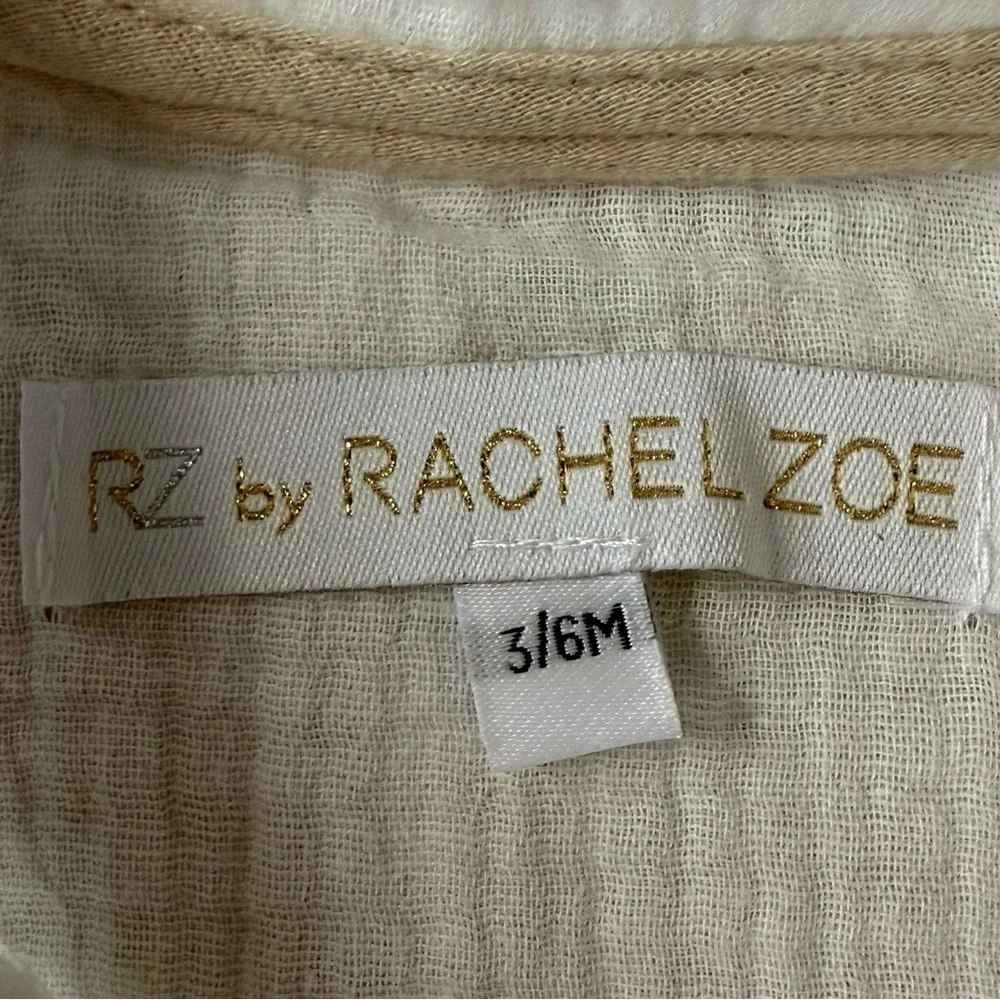 NWT RZ by Rachel Zoe white cotton lightweight outfit size 3-6 Months